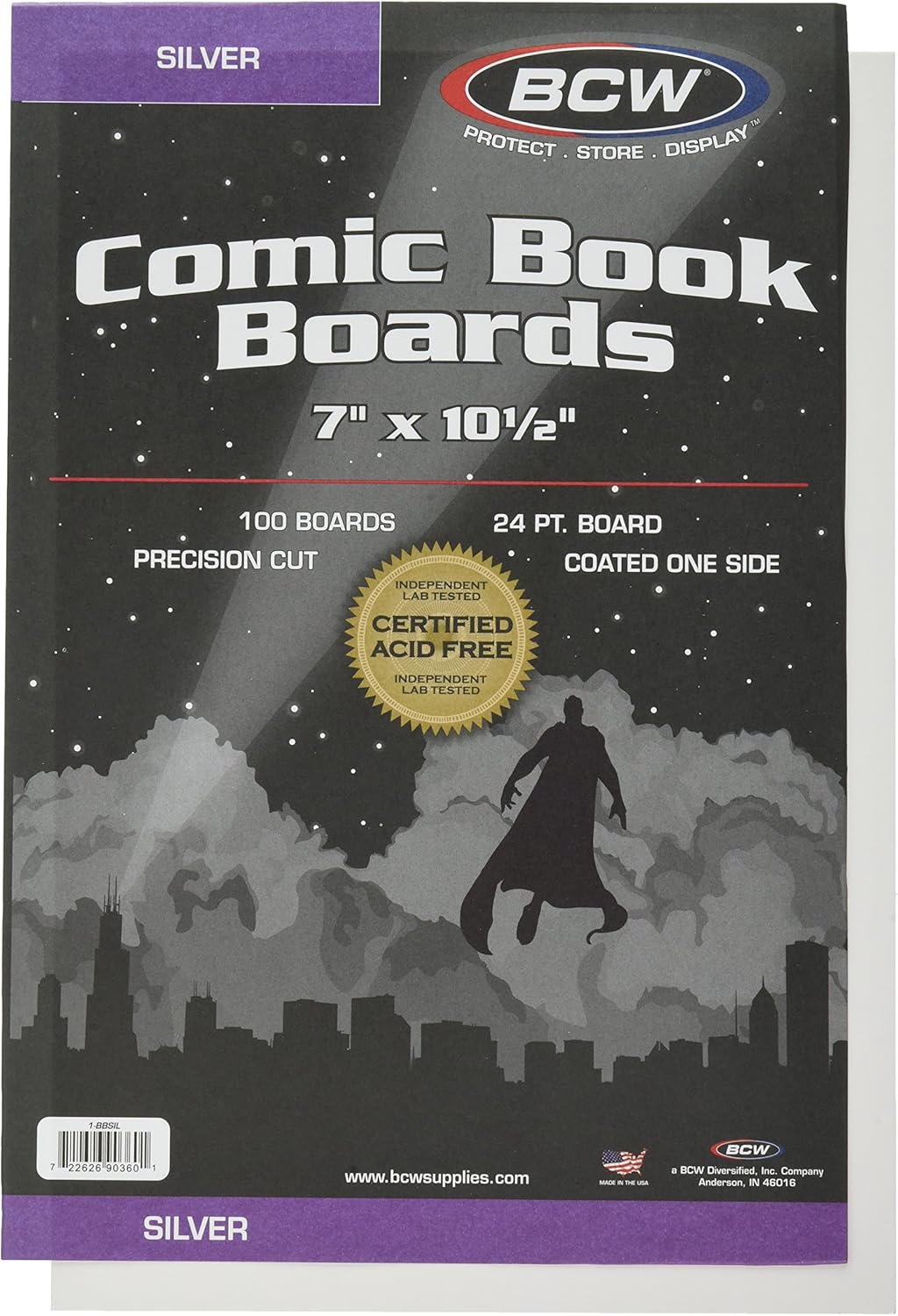 BCW Backing Boards, 7 x 10 1/2", Silver: Toys & Games