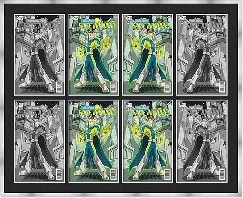 Miniatura 25 de Marco de cómic negro mate Para cómics publicados entre 1986 y el día actual (marco de madera maciza de cómic de la Edad Dorada), hecho