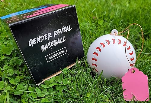 Miniatura 6 de J&M Gender Reveal Baseball for Baby Showers and Reveal Parties - 100% All Natural Holi Powder (Pink)
