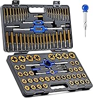 Orion Motor Tech 87pc SAE & Metric Tap and Die Set - Precision Threading Kit with Wrenches, Gauges & Storage Case