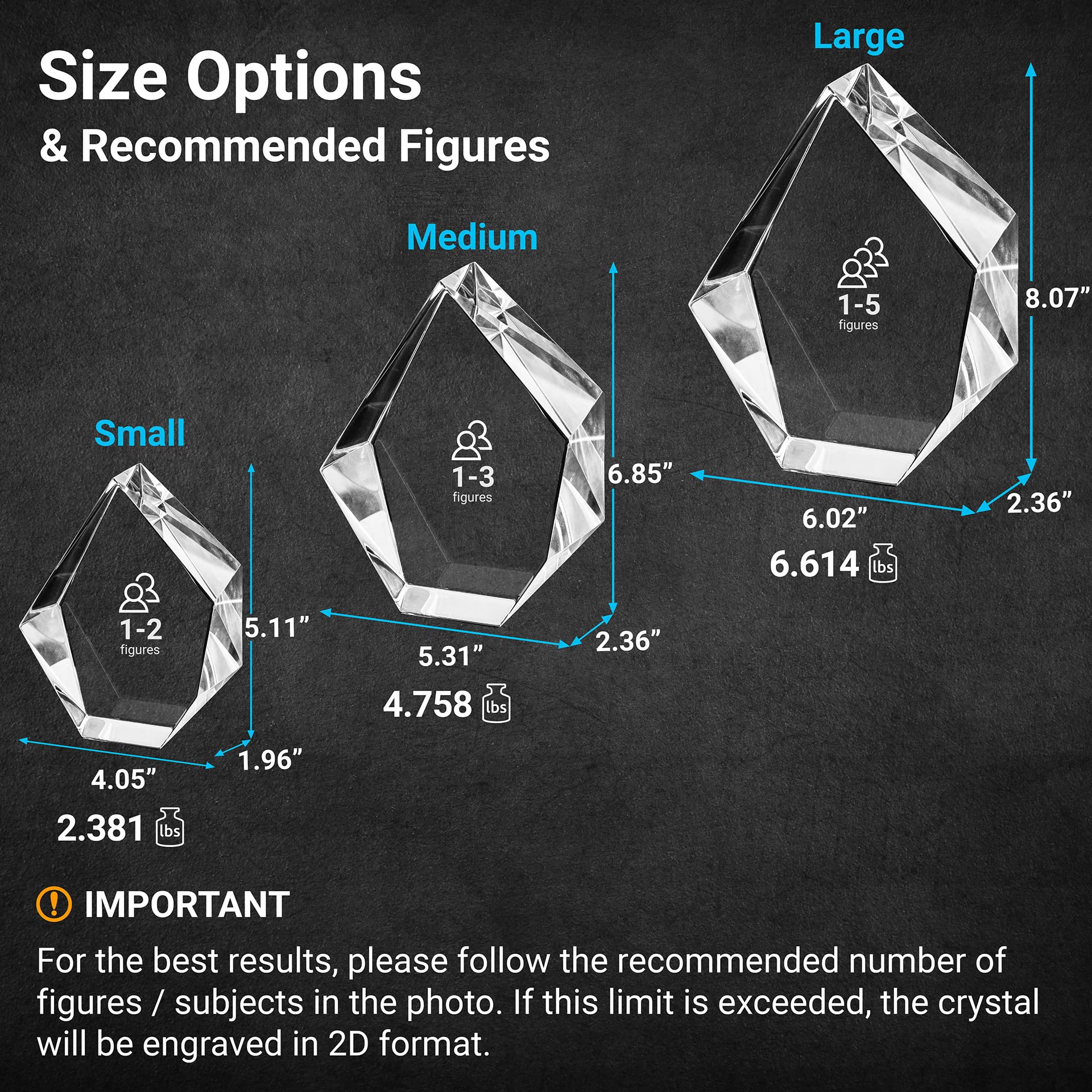 ArtPix 3D Crystal Photo, regalo personalizado con su propia foto, imagen grabada con láser 3D, cristal de corazón grabado, regalos de cumpleaños conmemorativos para mamá, papá, hombres, mujeres