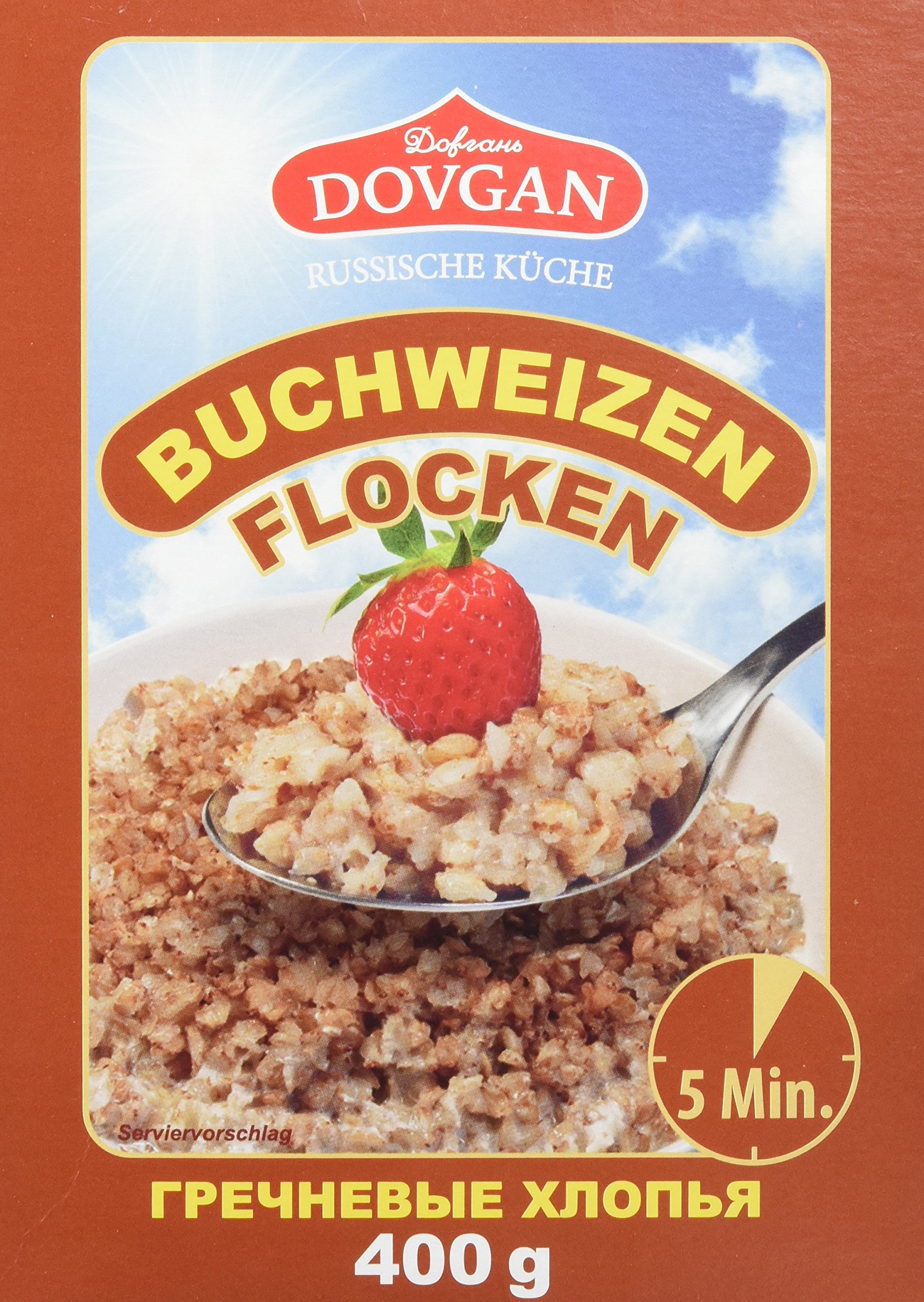 Dovgan Buchweizenflocken, 5er Pack (5 x 400 g)