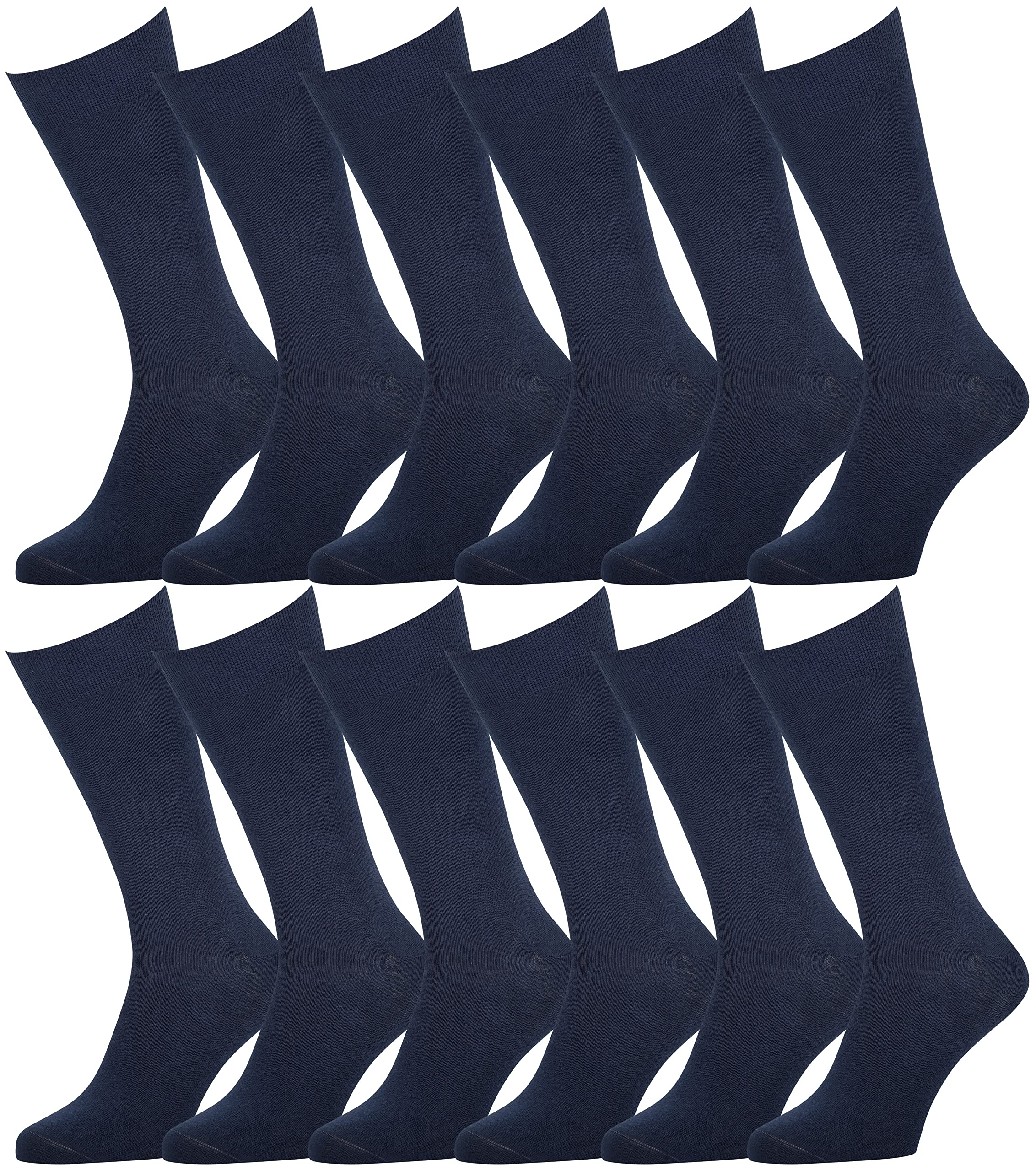 Easton Marlowe Mens Socks Many Solid Colors! 6 Pack, Combed Cotton, High Quality Socks for Men Women Comfortable Breathable