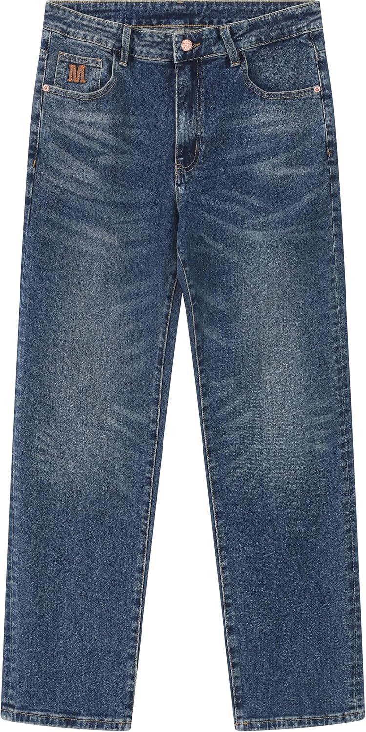 Men's Stretch Relaxed Fit Straight-Leg Cotton Fashion Comfort Flex Waist Denim Pants Jeans - Image 5