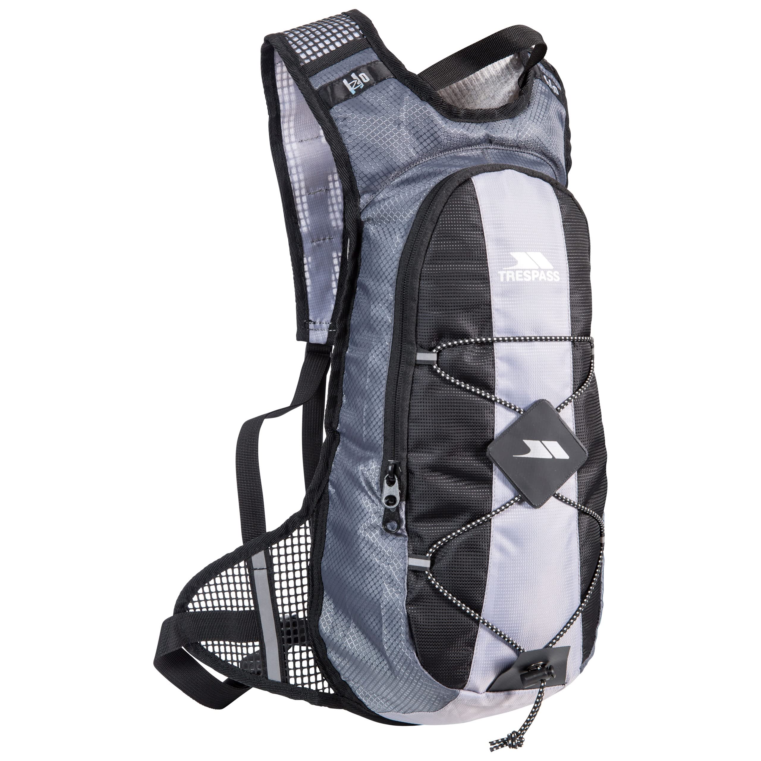 Trespass Unisex Grey 15L Blue Cycling Hydration Pack Mirror