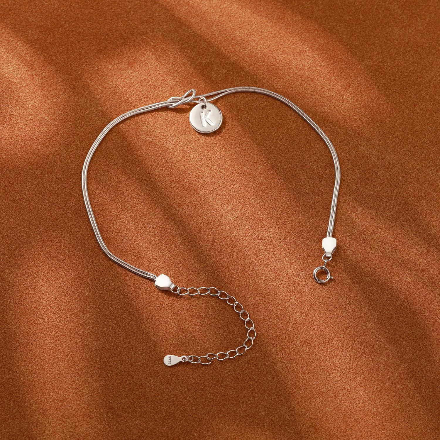 Infinity Love Knot Bracelets for Women Men 925 Sterling Silver Mother Daughter Friendship Couples Bracelets 14K Gold Plated Snake Chain Adjustable Bracelet Mothers Day Valentines Jewelry Gifts - Image 5