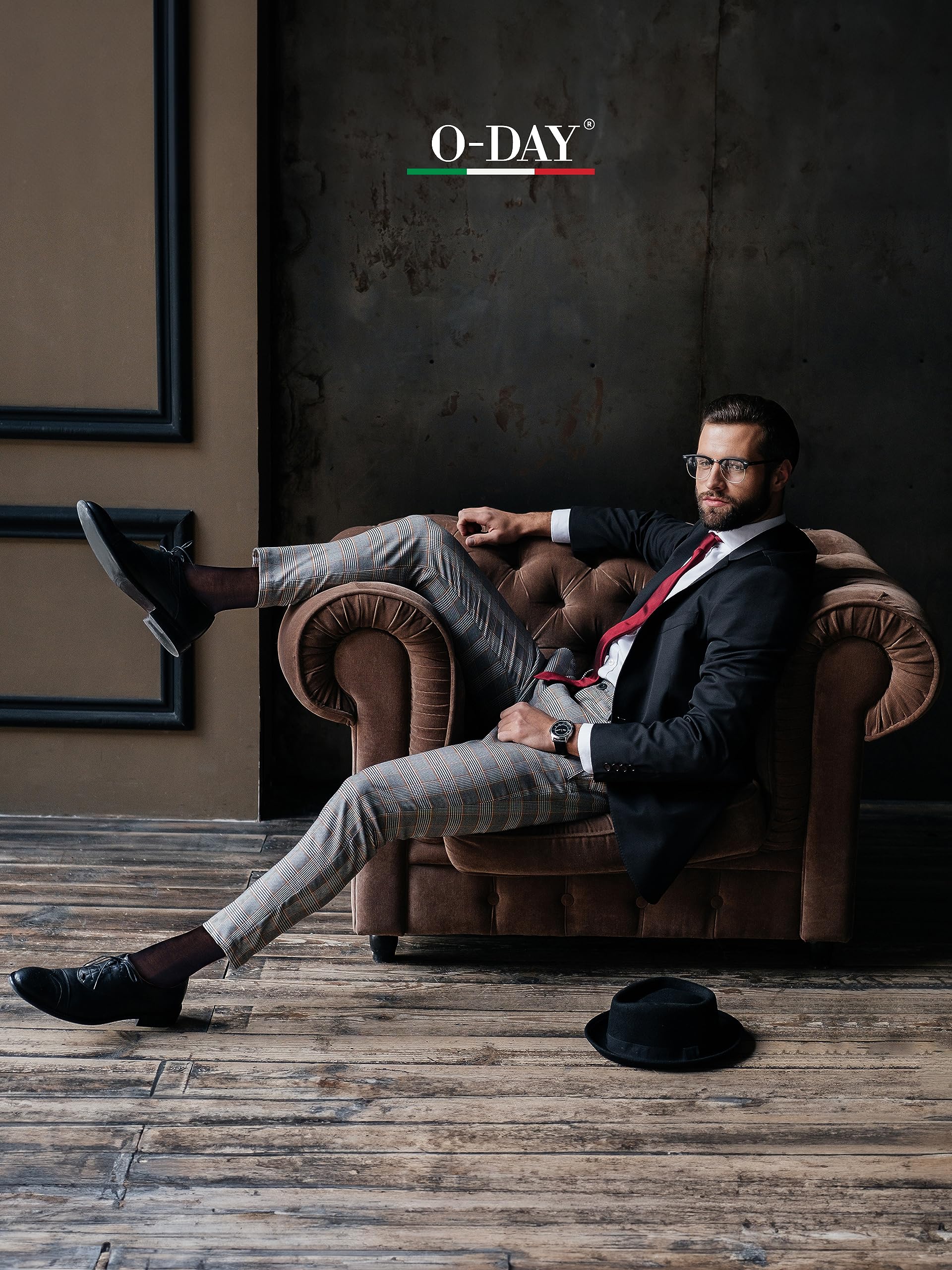 o-day Calze Filo Di Scozia Uomo Lunghe ( Confezione Da 6 ) Eleganti e Traspiranti Calzini Filo Di Scozia Uomo Made In Italy