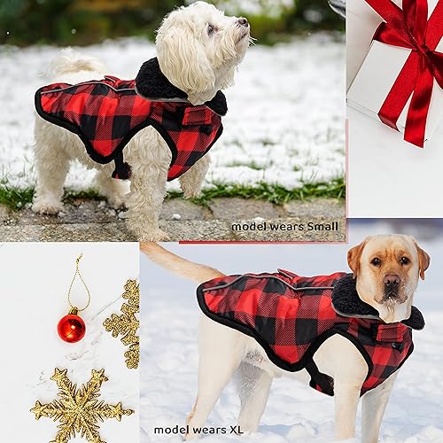 Miniatura 6 de Abrigo de invierno para perro, ropa cálida de forro polar para lluvia, nieve, viento y clima frío, reflectante, ajustable, acogedora, impermeable,