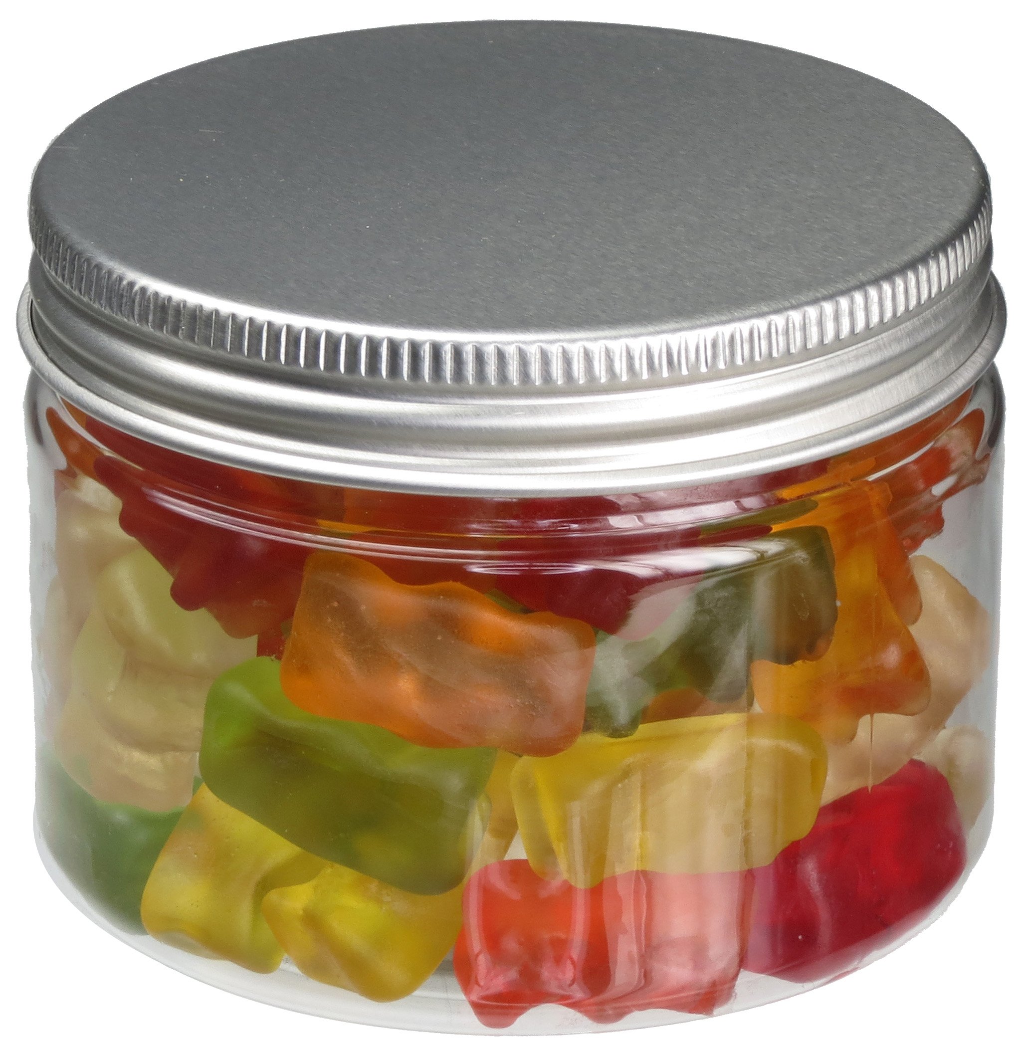 Tarros de 200 ml de PET transparente, con tapa de aluminio, 10 piezas