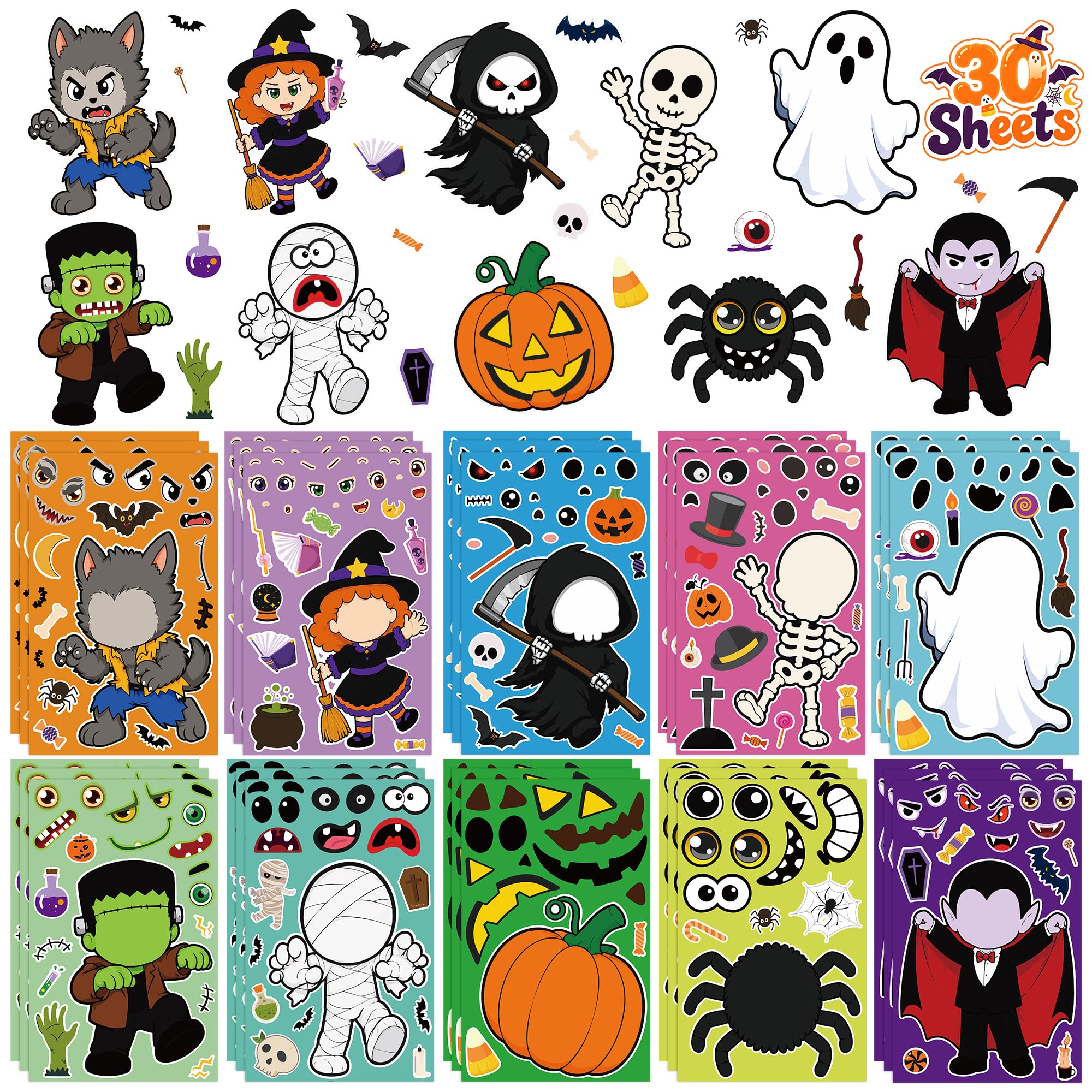 Bechumes Halloween DIY Sticker--30 Sheets