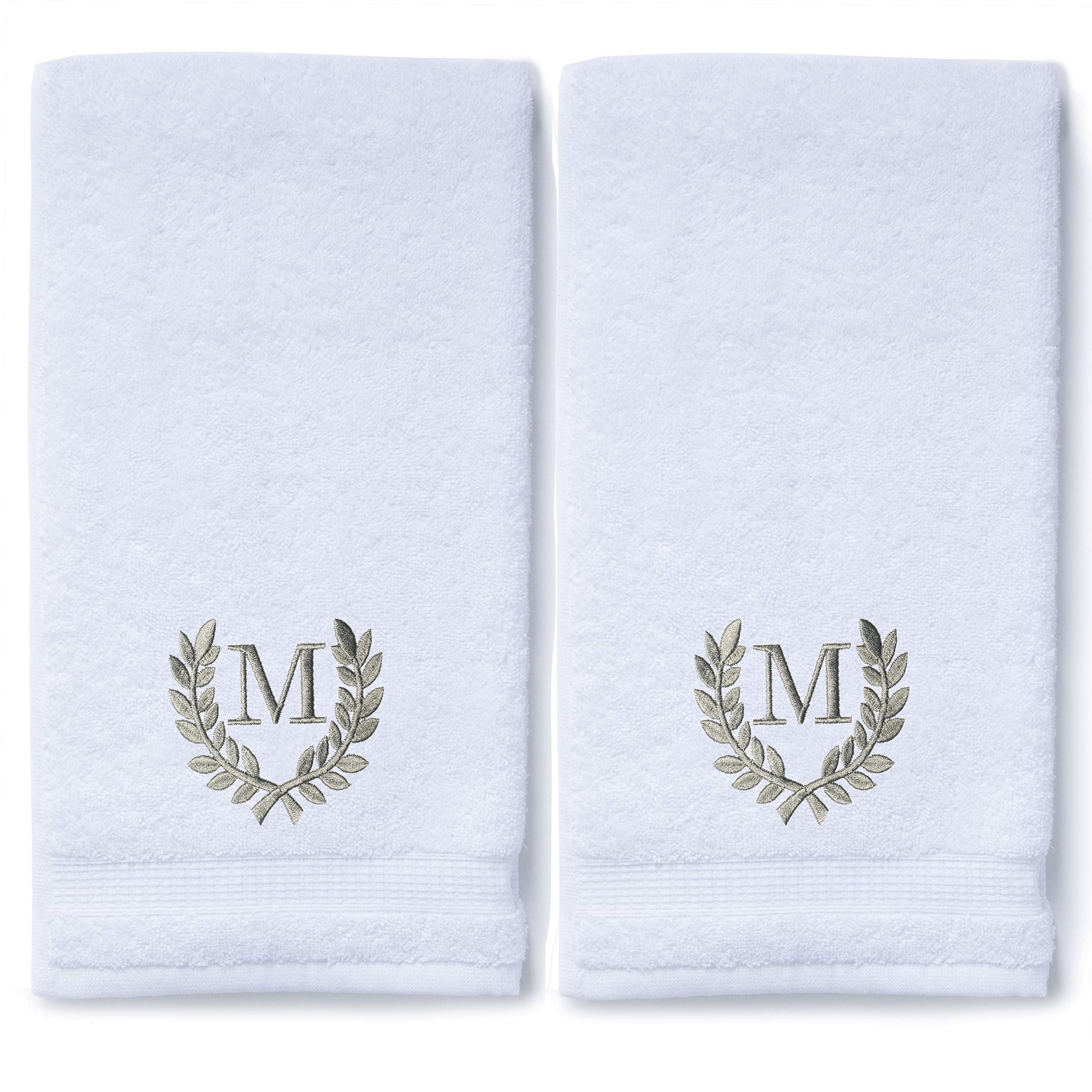 Toallas de Mano Decorativas y con Monograma para baño, Cocina, Maquillaje, Regalo Personalizado para Boda-Novia, Toalla turca de Lujo Personalizada con Fuente Romana, colección de SPA, de Gran tamaño