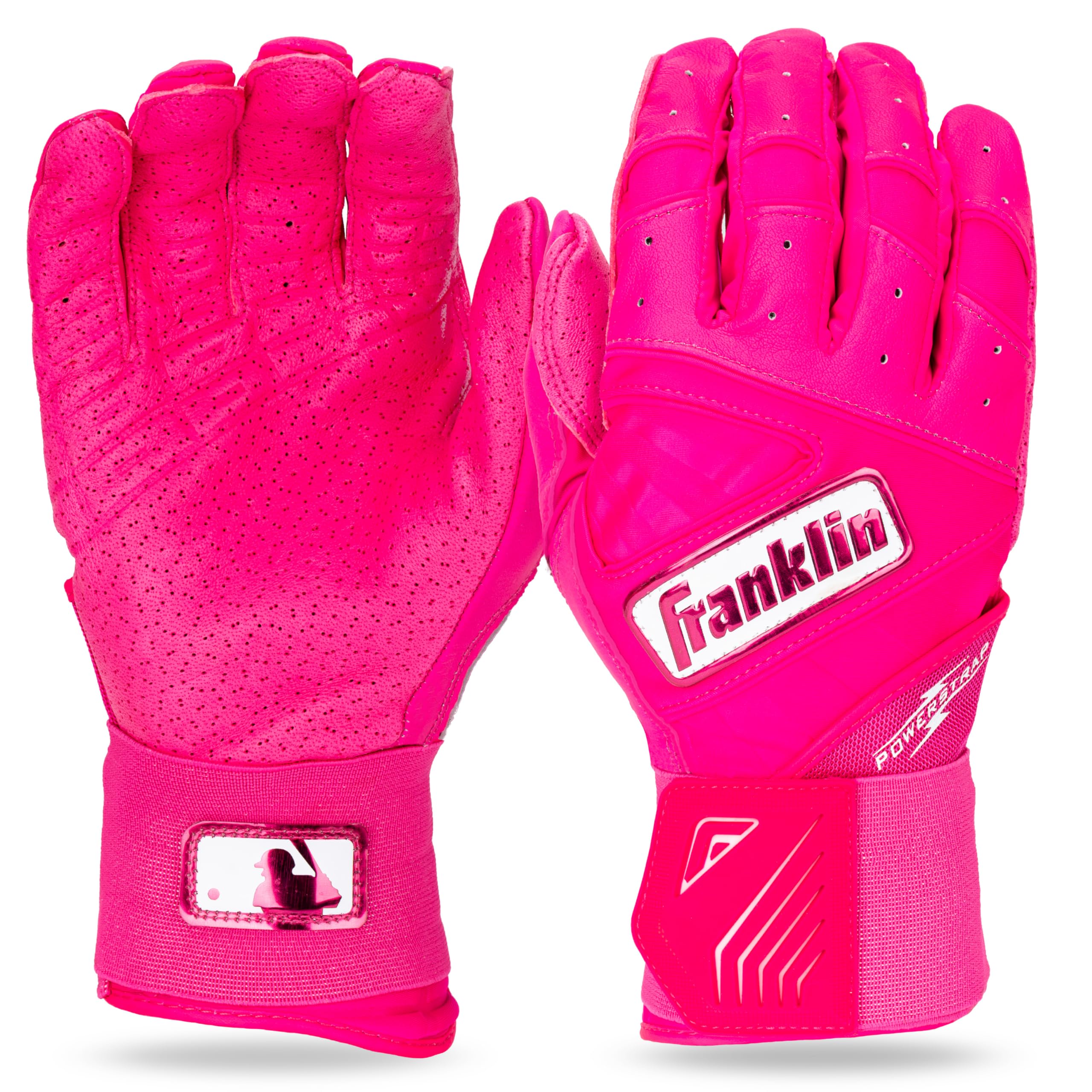 Franklin Sports MLB Batting Gloves - Infinite Powerstrap Baseball + Softball Long Cuff Batting Gloves - Adult + Youth