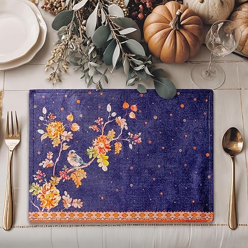 Miniatura 6 de Maison d' Hermine - Juego de 2 manteles individuales 100% algodón para mesa de comedor o cocina (13 x 19 pulgadas)