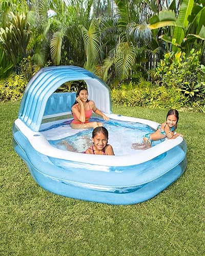 Miniatura 5 de INTEX 57186EP - Parasol inflable para centro de natación, piscina familiar: capacidad de 140 galones - 90 "x 75" x 53" - Azul