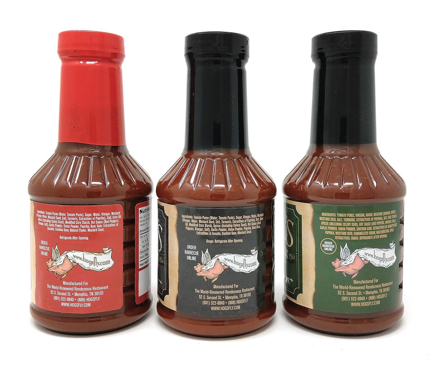 Charlie Vergos Rendezvous (Memphis) BBQ Sauce Variety Pack