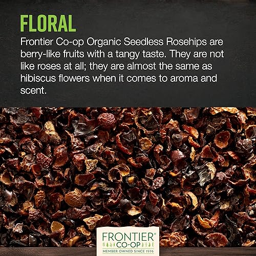 Miniatura 5 de Frontier Co-op Rosa mosqueta orgánica sin semillas, bolsa a granel de 1 libra | Escaramujos secos 100% naturales para té de rosa mosqueta orgánico,