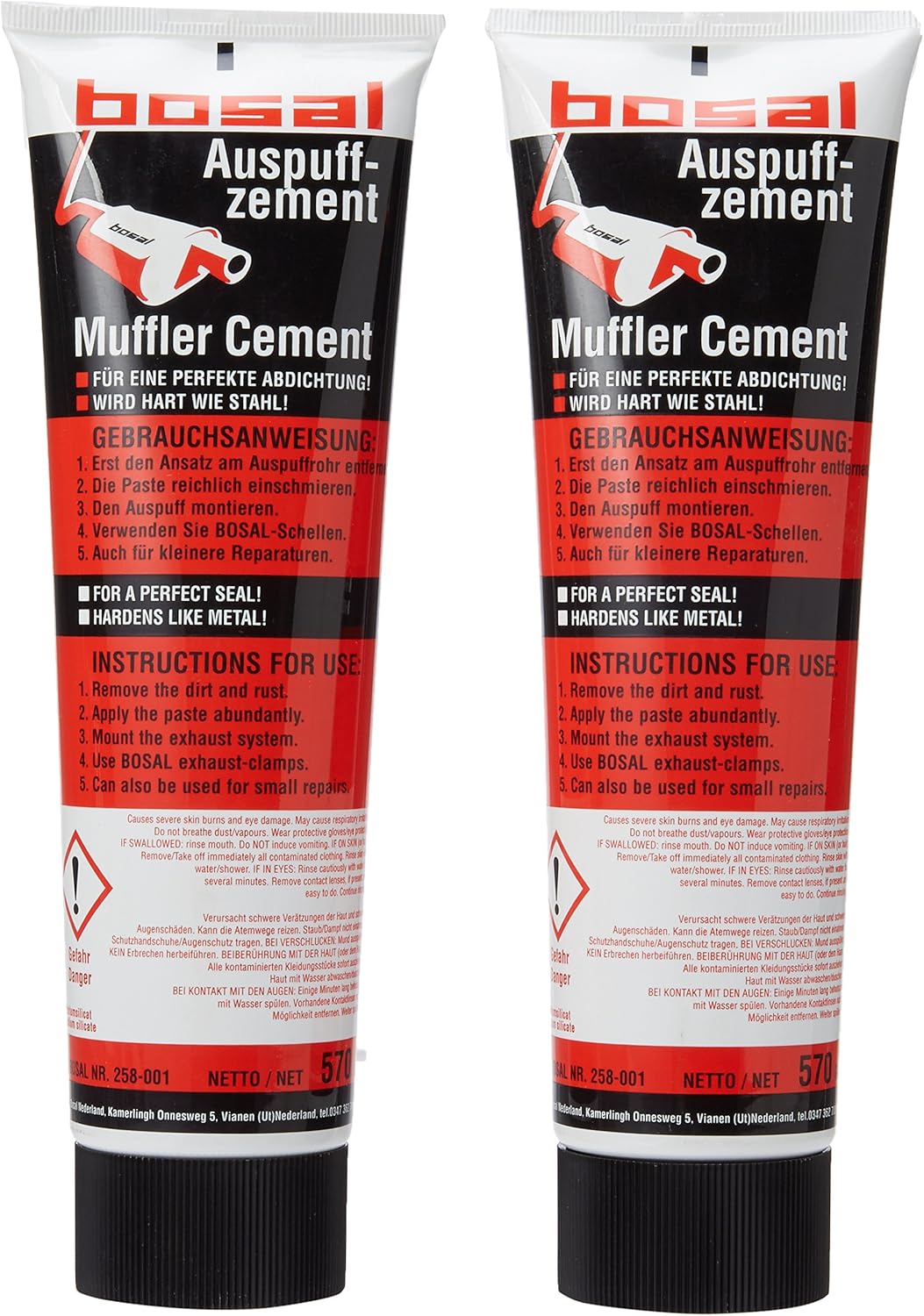 Bosal 258-501 Schalldämpfer Zement - Auspuffabdichtung Für Auto Reparaturen