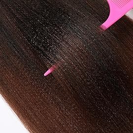 Braiding Hair Pre Stretched 24 Inch 8 Packs Ombre Braiding Hair Professional Soft Yaki Texture, Hot Water Setting Hair Extensions for Braids (24in,1B/30)