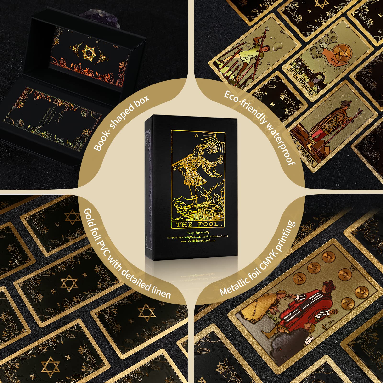 Amazon.com: Tarot Cards,Gold Tarot Cards, Holographic Tarot Decks,78 Tarot  Cards Deck Set, The Neo Rider Tarot - The Shadow Deck for Reading and  Learning : Toys & Games