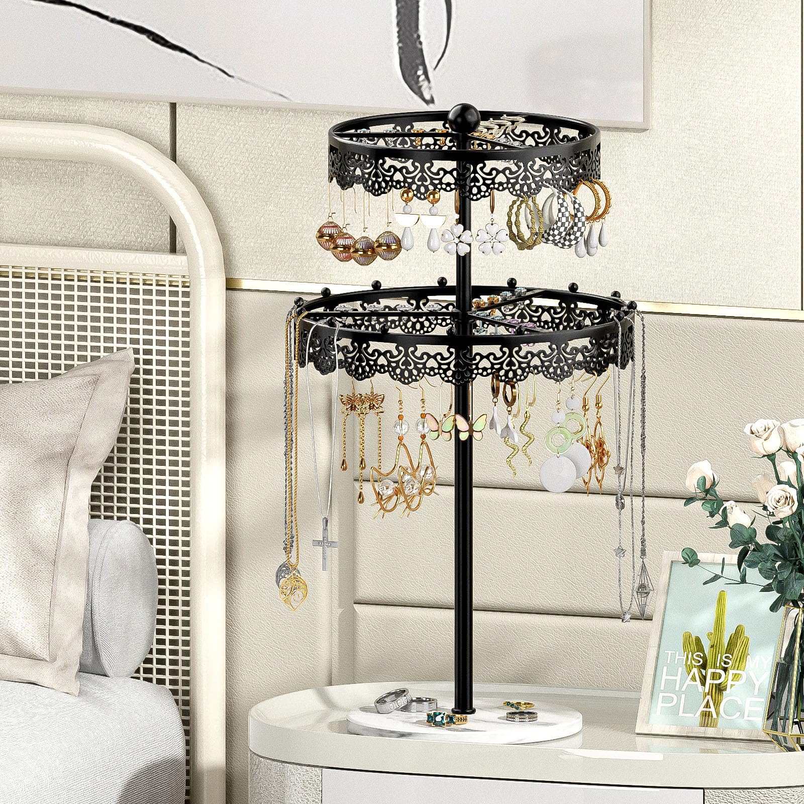 Zerone Présentoir à Bijoux Organisateur De Collier Bracelet Porte-bijoux Présentoir Décor à Maison (Petit Modèle) - Bijouterie