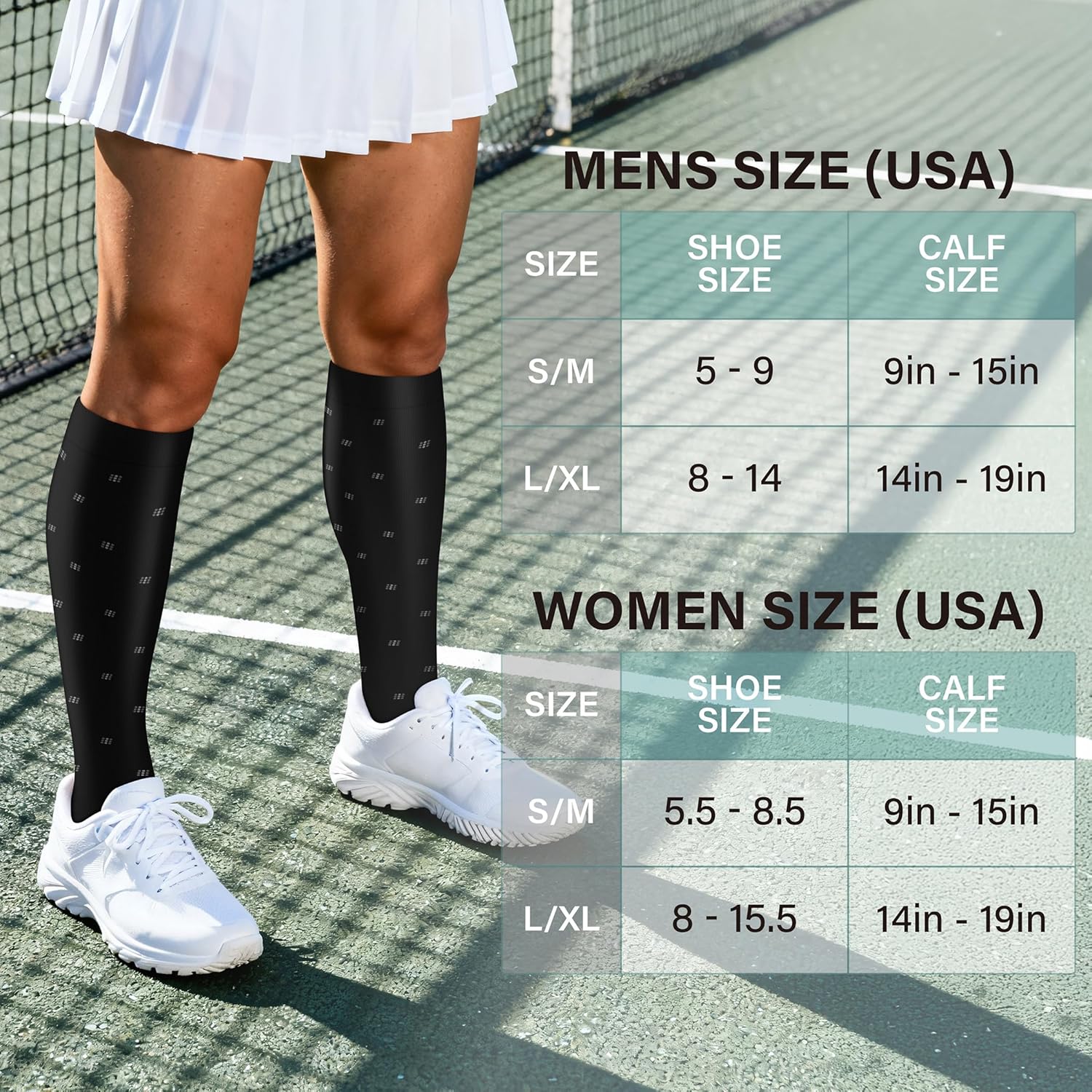 Acture 6 Pack Compression Socks for Women and Men - Knee High for Medical, Running, Nurses, Travel - Image 3