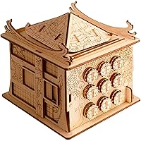 Vista 7 de ESC WELT Cryptex - Envoltura de regalo secreta de madera de abedul única - Rompecabezas 3D ecológico - Brainteaser interactivo - Caja de regalo