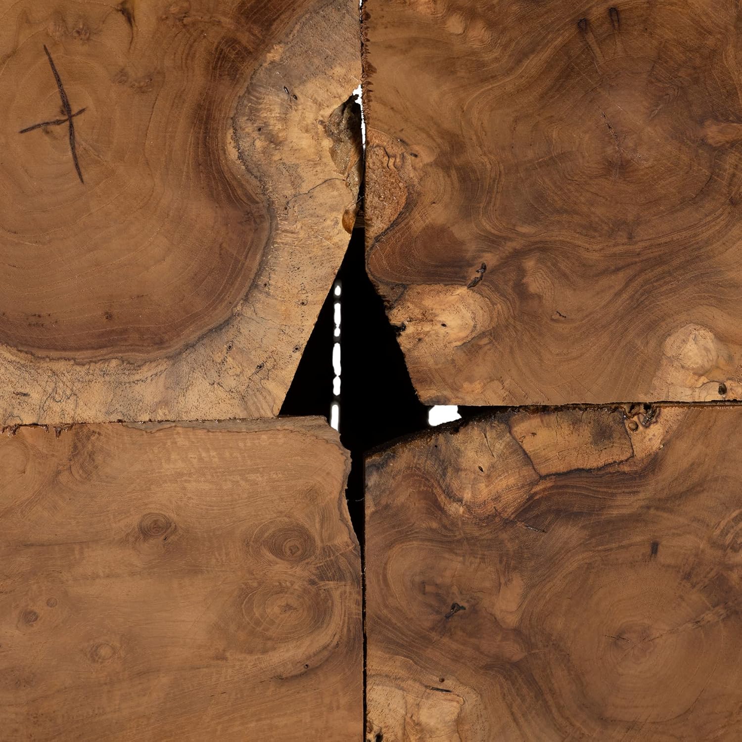 Bali & pari Eldora Rustic Natural Teak Root End Table