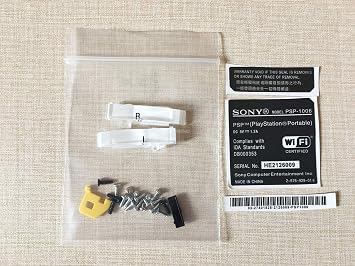 Gametown New Replacement PSP 1000 Full Housing Shell Cover with Buttons Screws Set -Silver.