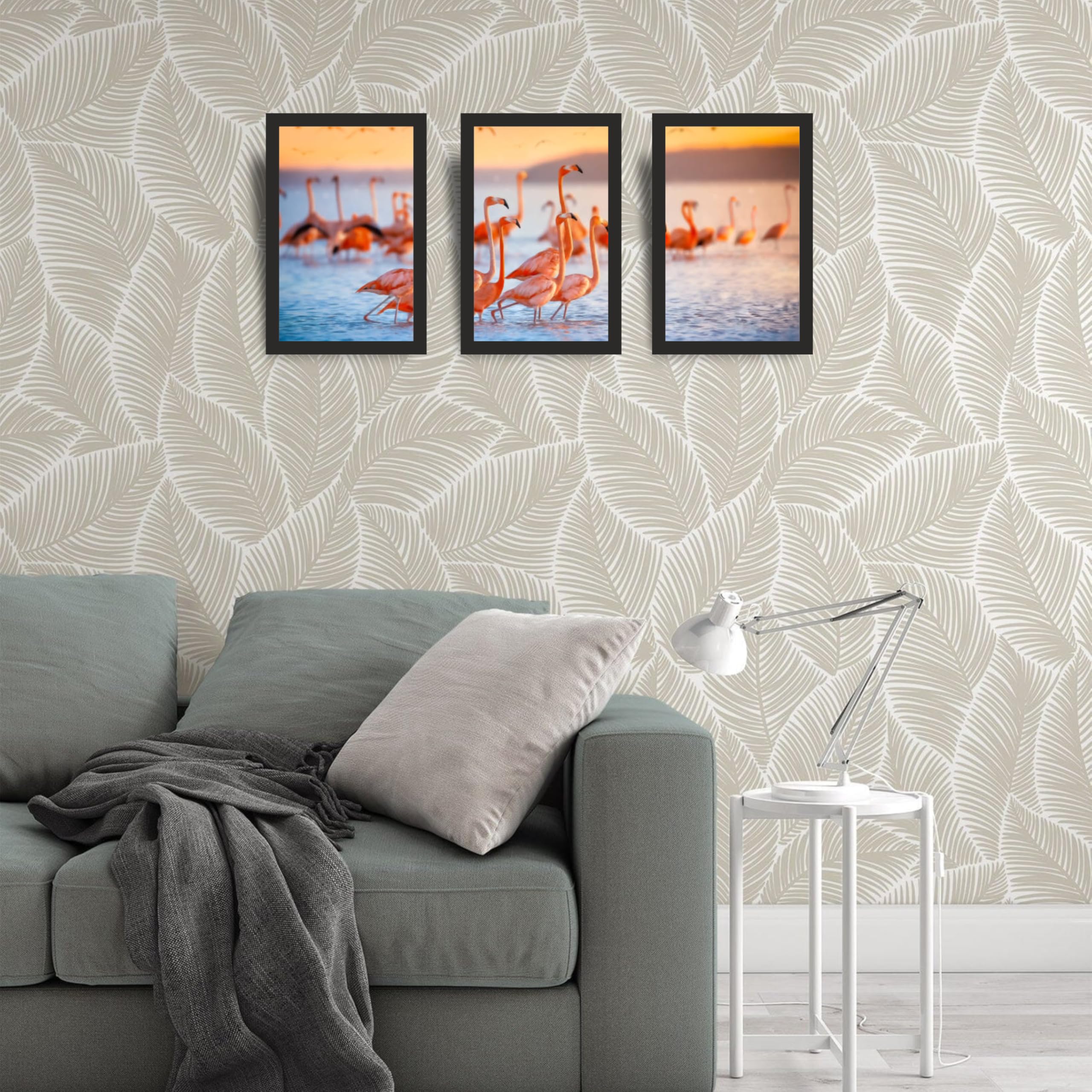Flamingo Shoreline Wall Art Set of 3