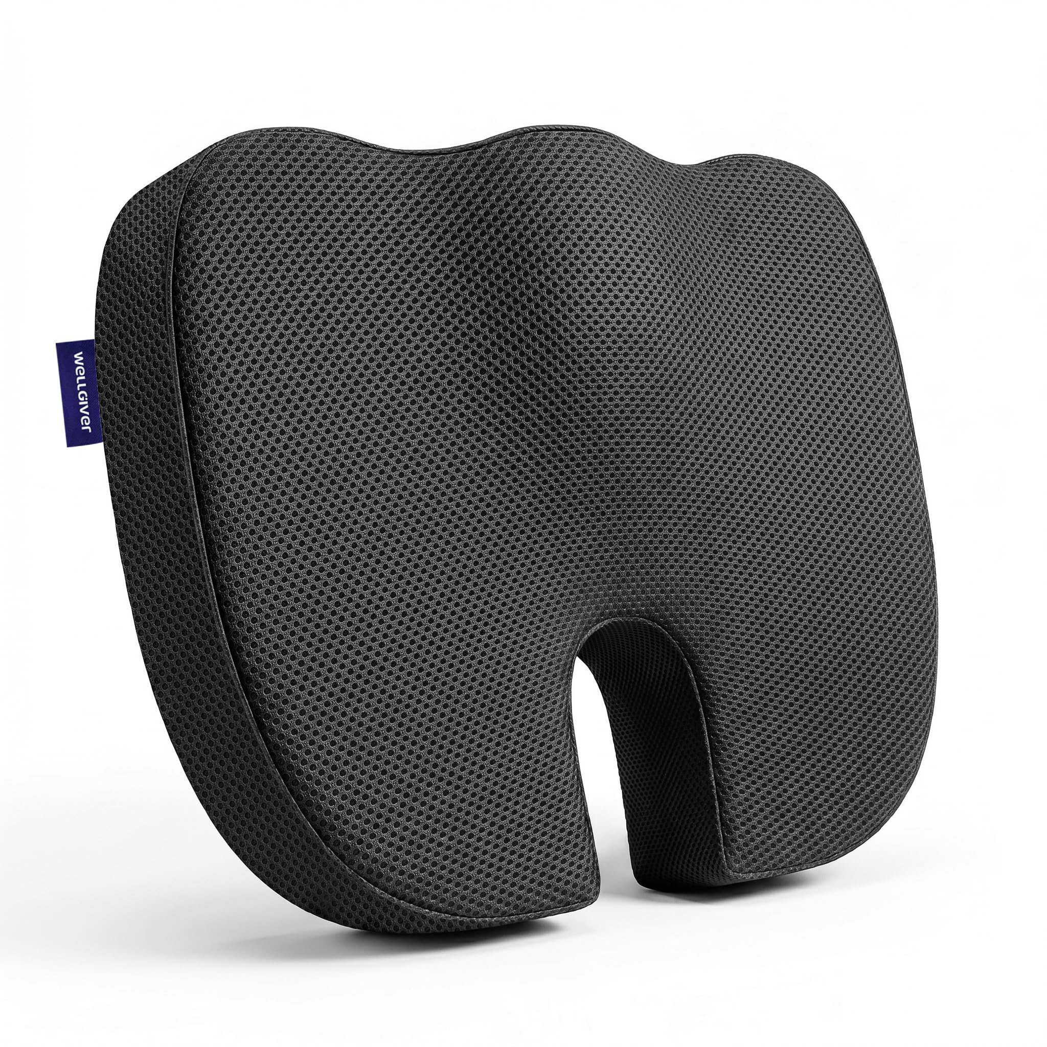 WELLGIVER Memory Foam Coccyx Seat Cushion – Orthopedic Chair Pad