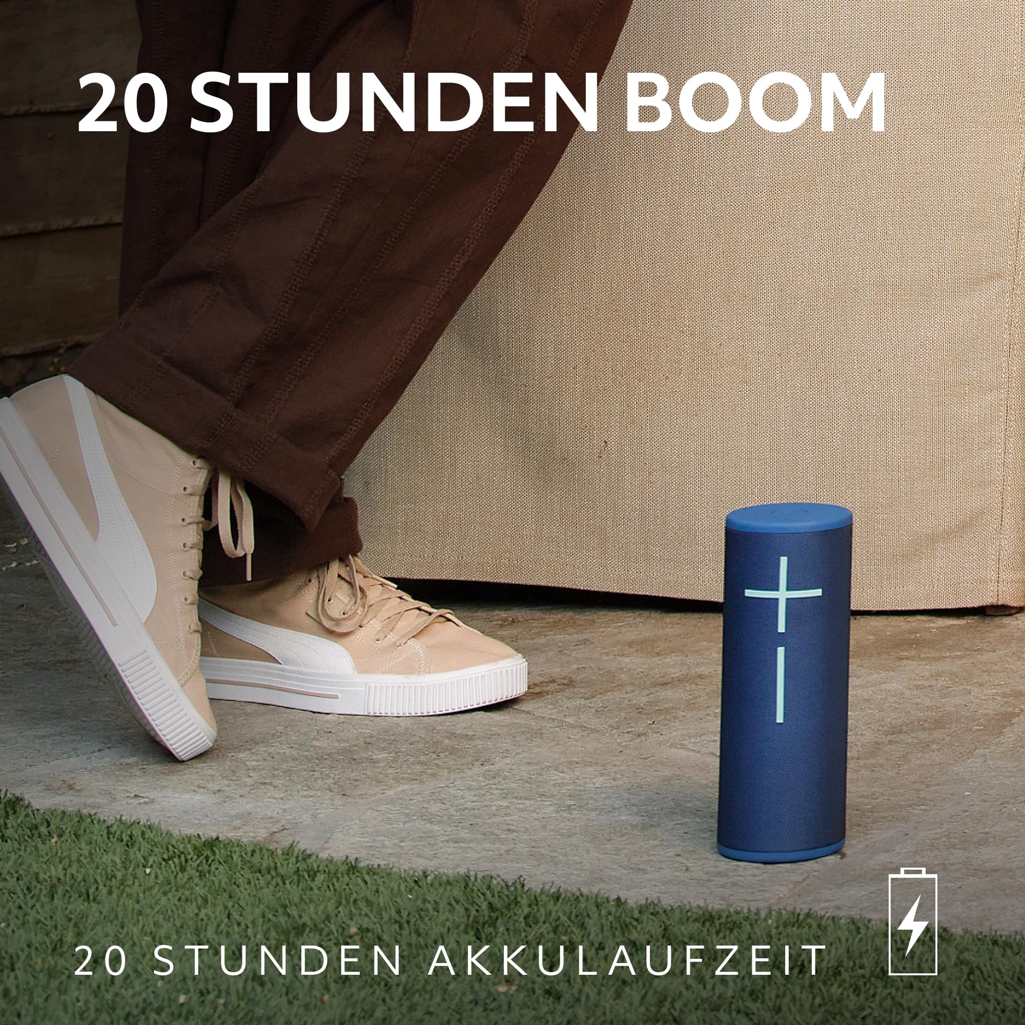 Ultimate Ears MEGABOOM 4 – mobiler, wasserdichter, schwimmfähiger Bluetooth-Lautsprecher mit kräftigem 360-Grad-Sound und donnernden Tiefen, 20-Stunden-Akku und 45m Reichweite - Schwarz