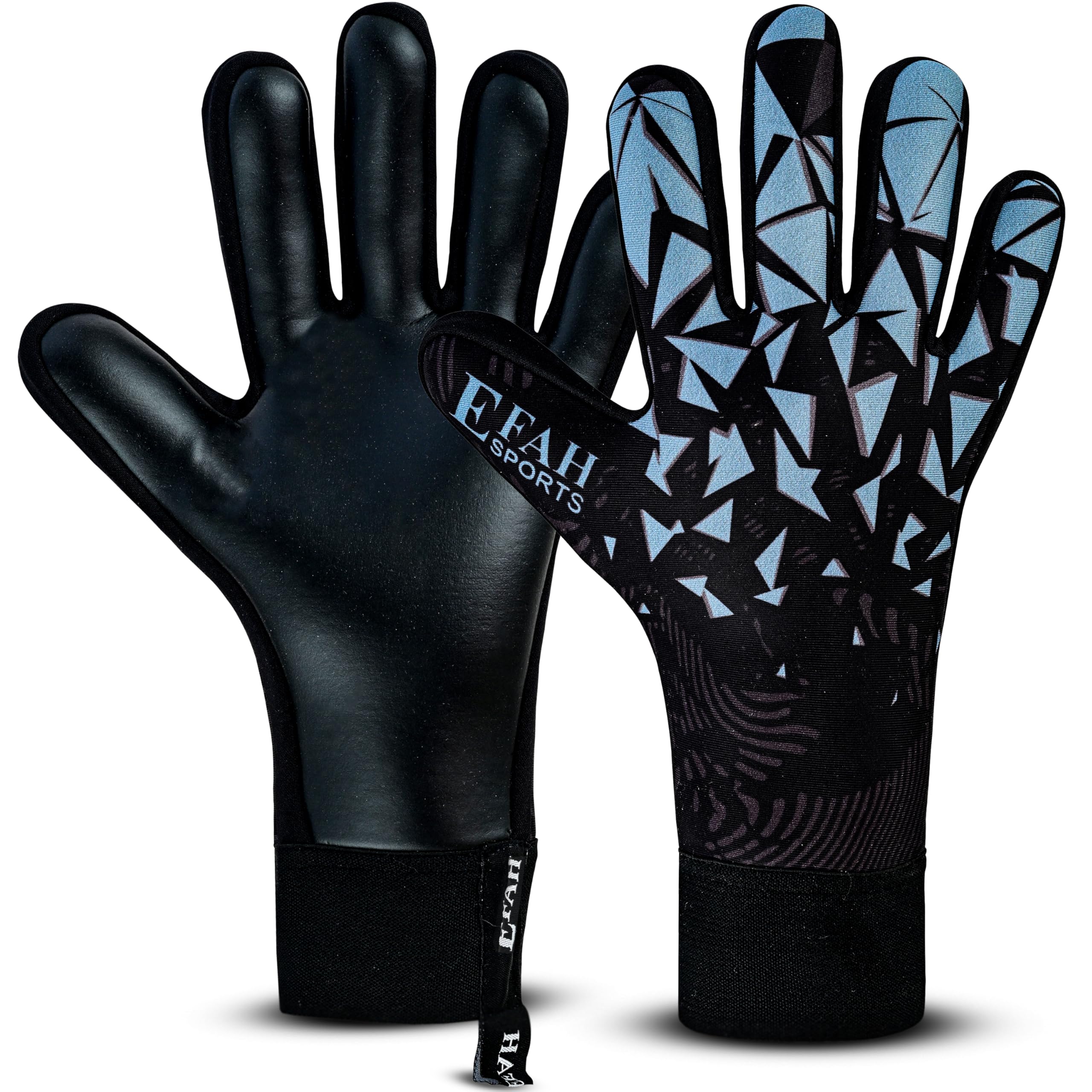 EFAH SPORTS Football Goalkeeper Gloves For Boys kids Children Youth Adult Soccer Goalie Training Glove with Strong Grip Protection Palms (Grey, Size 5 suitable for 9 to 12 years old)