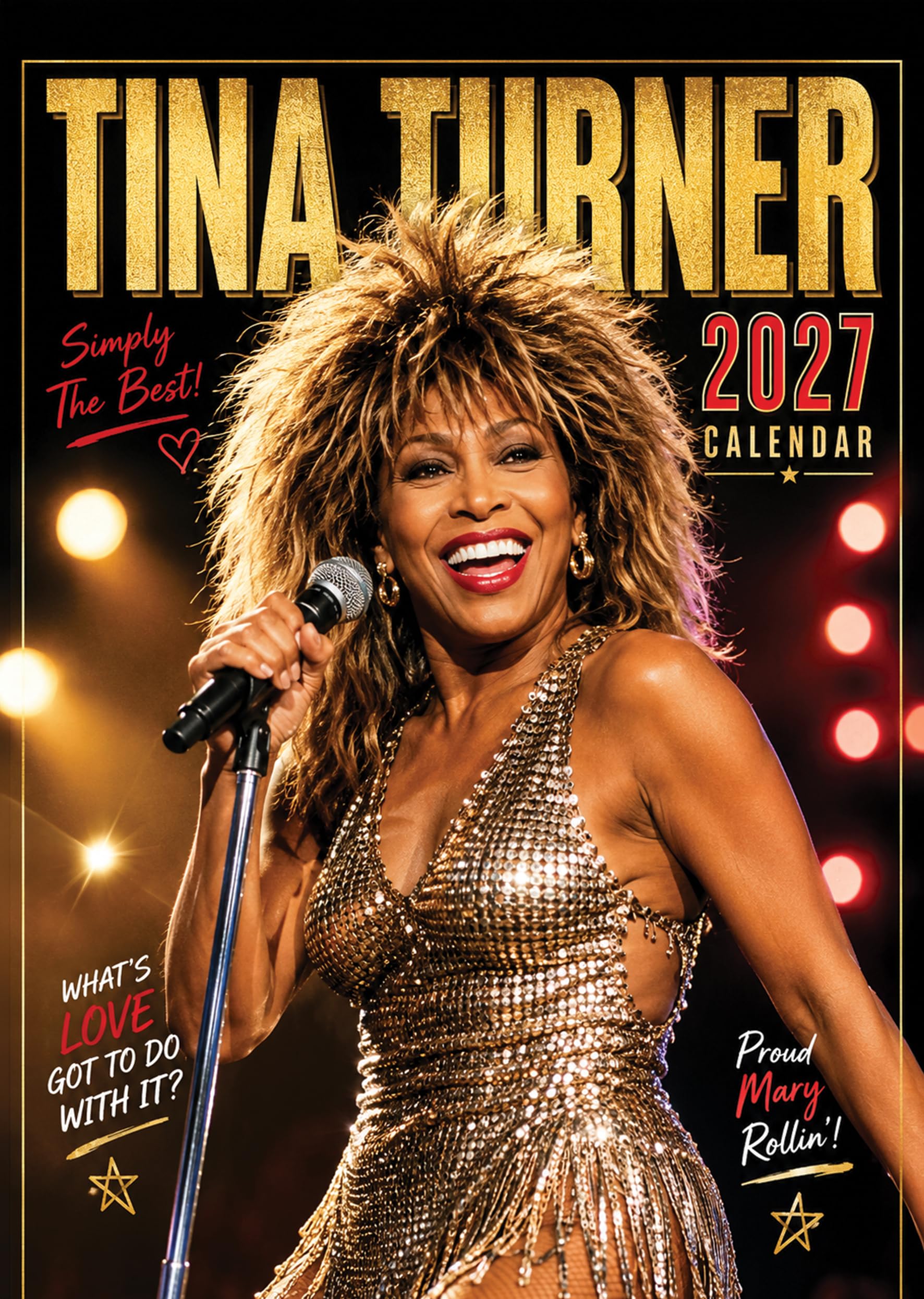 Tina Turner 2027 Wall Calendar | A3 Size | Premium Quality | Ideal for Fans & Collectors