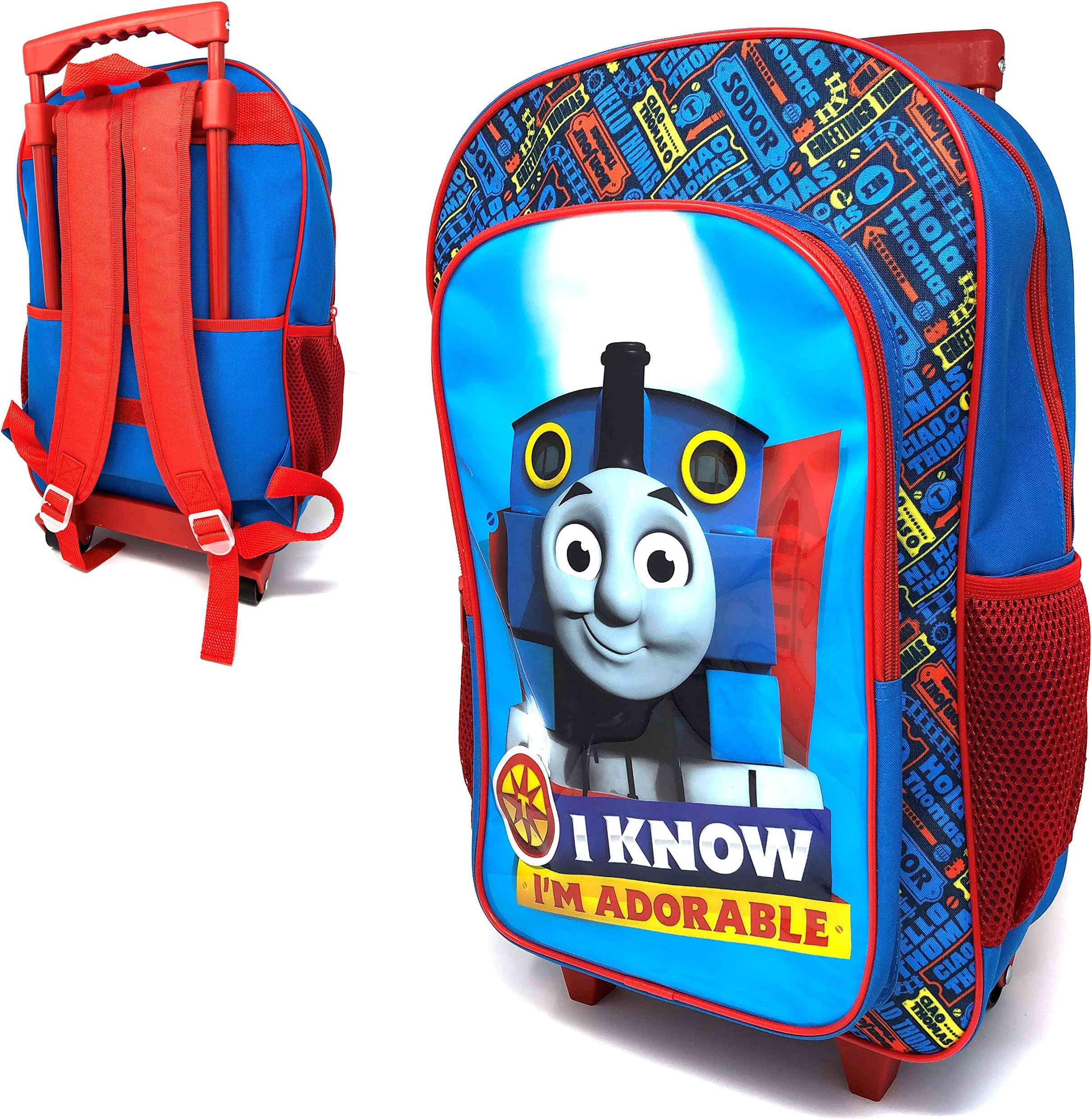 New Children's Character Deluxe Wheeled Trolley Suitcase-Back Pack, Travel Bag, School Bag (Thomas)