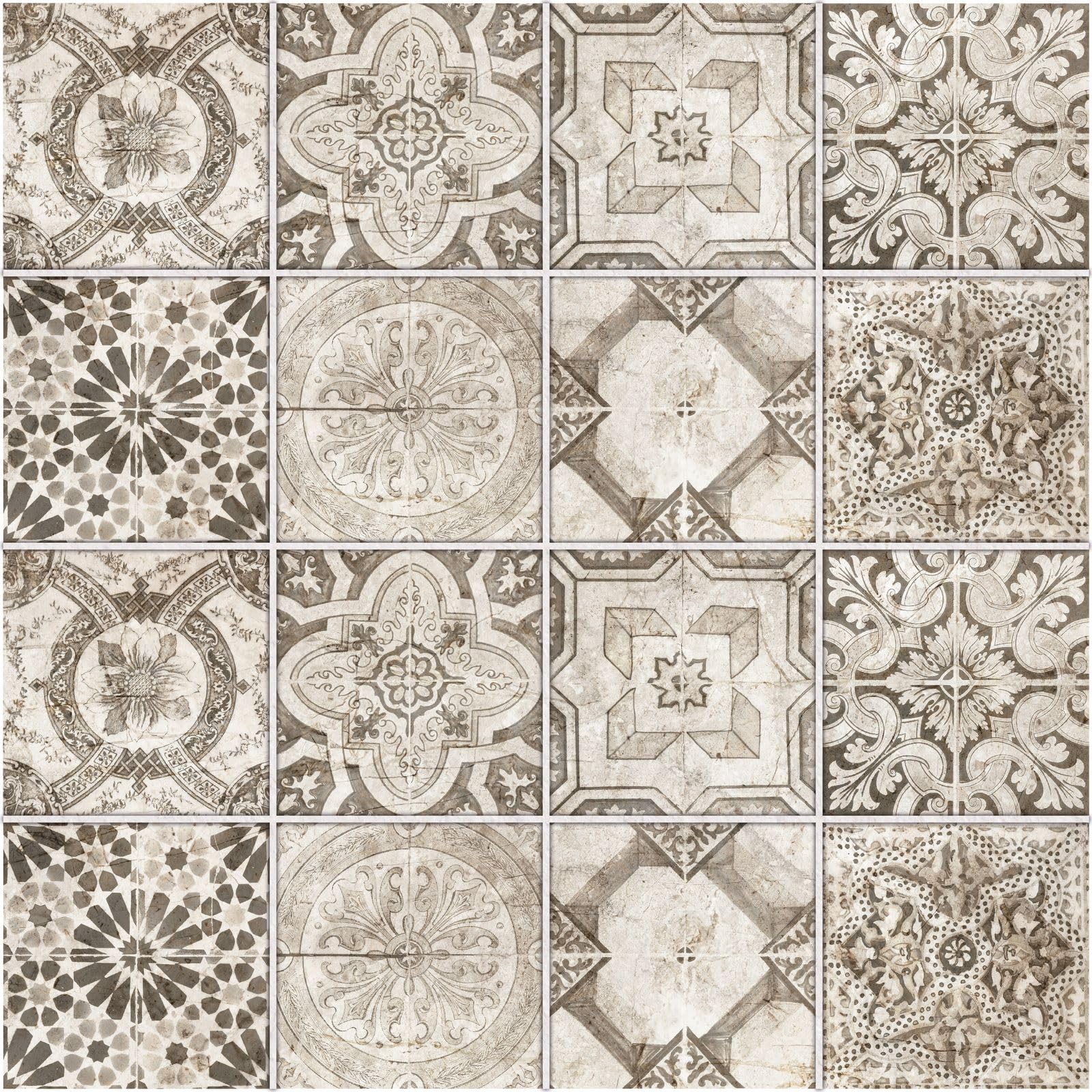 FoLIESEN Autocollant En Tuile Pour Salle De Bain Et Cuisine - Stickerscarrelage 15x15 Cm - 16