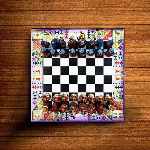 Miniatura 8 de Juego de ajedrez de madera hecho a mano, edición de lujo para viajes con diseño artesanal, juego de mesa de estrategia clásico