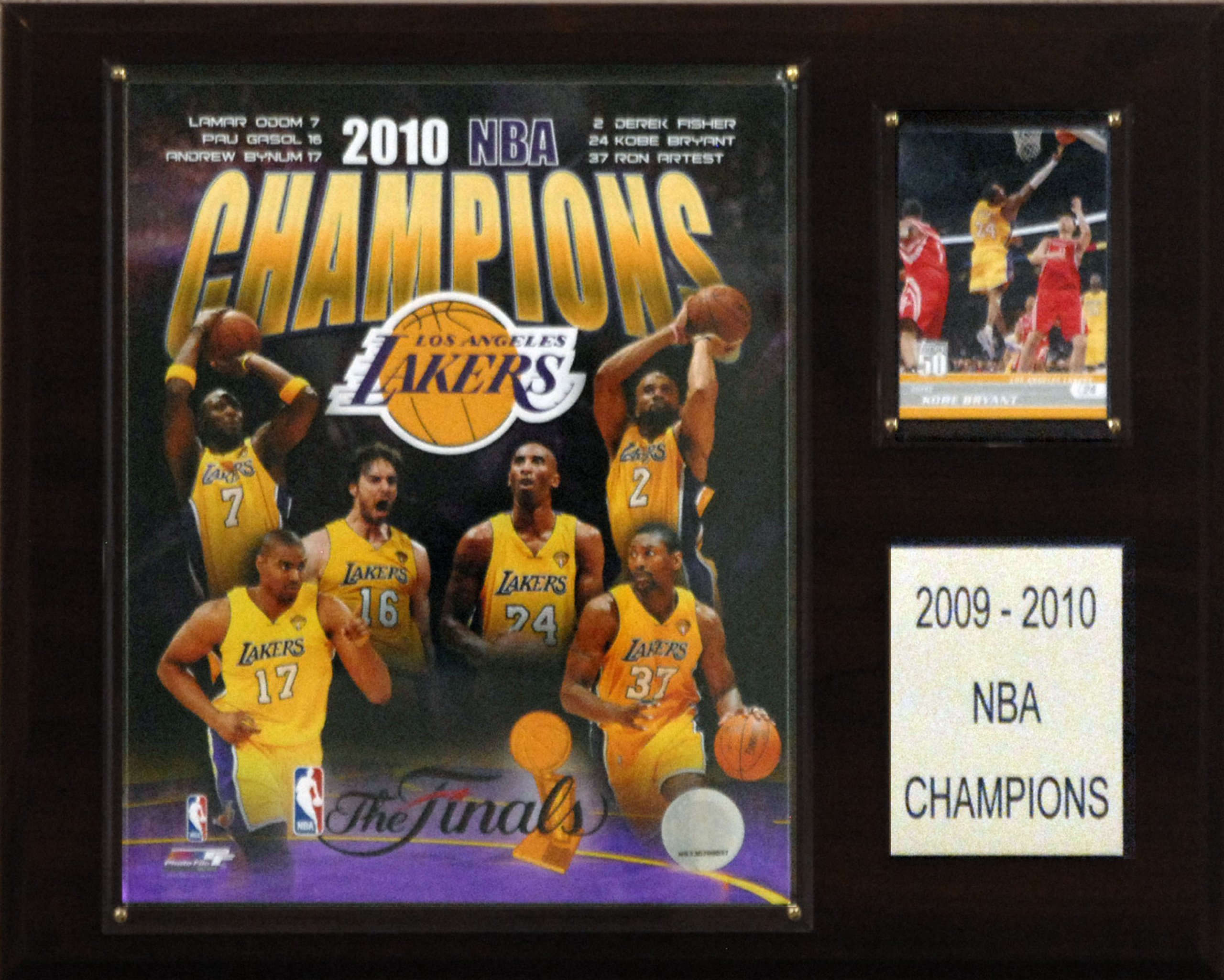 NBA Lakers 2009-10 NBA Champions Plaque