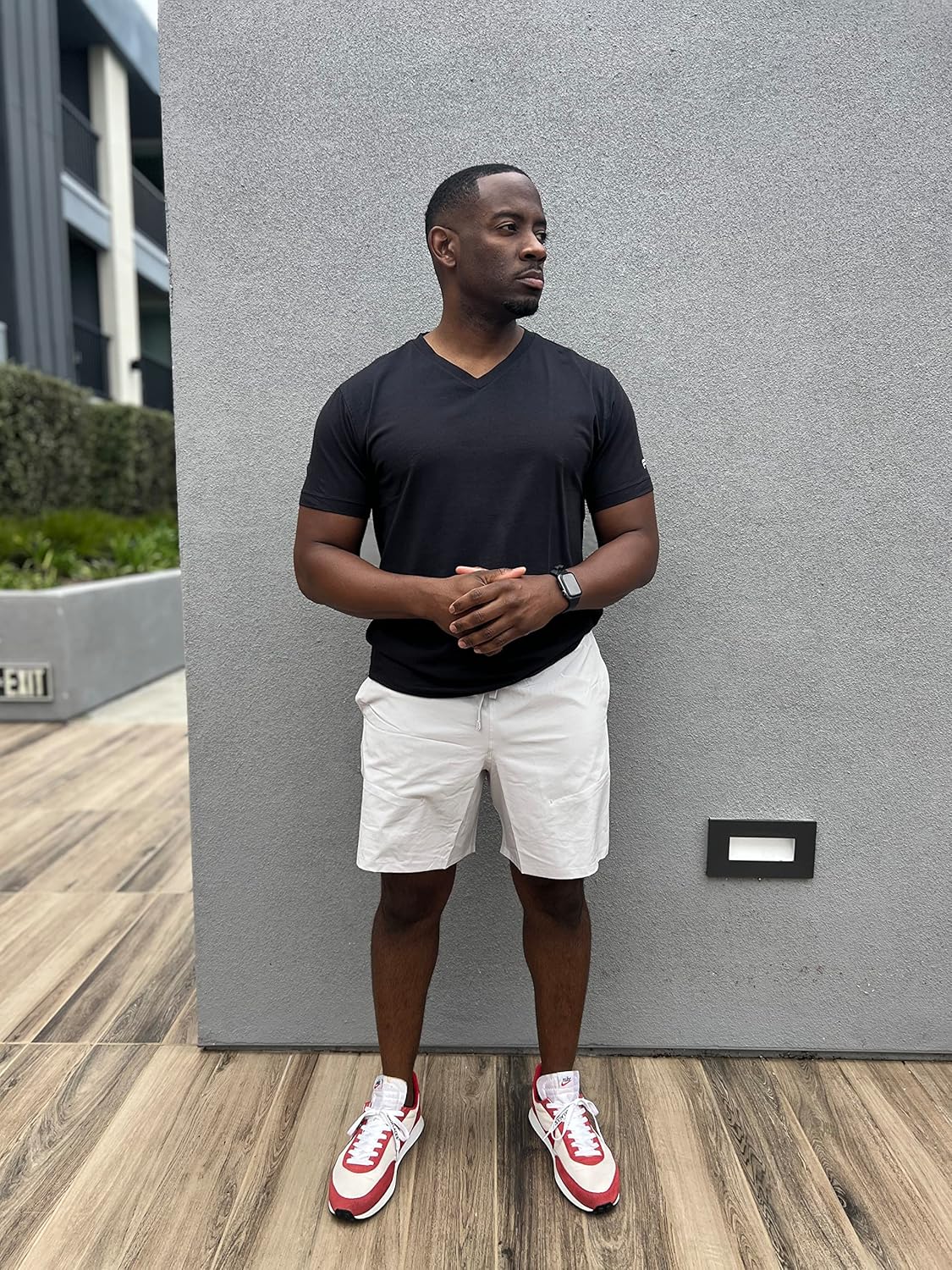 Fabletics Men's The 24-7 V Neck Tee, Hybrid365 Fabric, Breathable, Sweat Wicking, Anti-Stink, 4-Way Stretch, Lightweight - Image 5