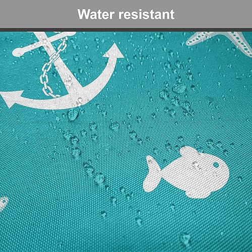 Vista 111 de Lunarable Orient - Juego de 6 cojines de asiento para silla, diseño de estrellas marroquíes, espirales y curvas abstractas, ilustración oriental