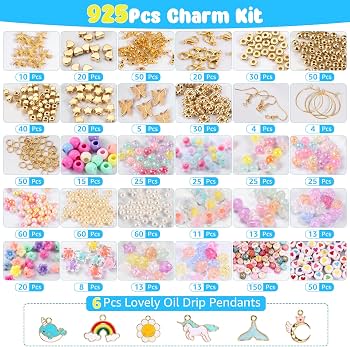 Petiyark 10,525 Pcs Clay Beads Bracelet Making Kit - 48 Colors With Charms For Girls DIY Jewelry