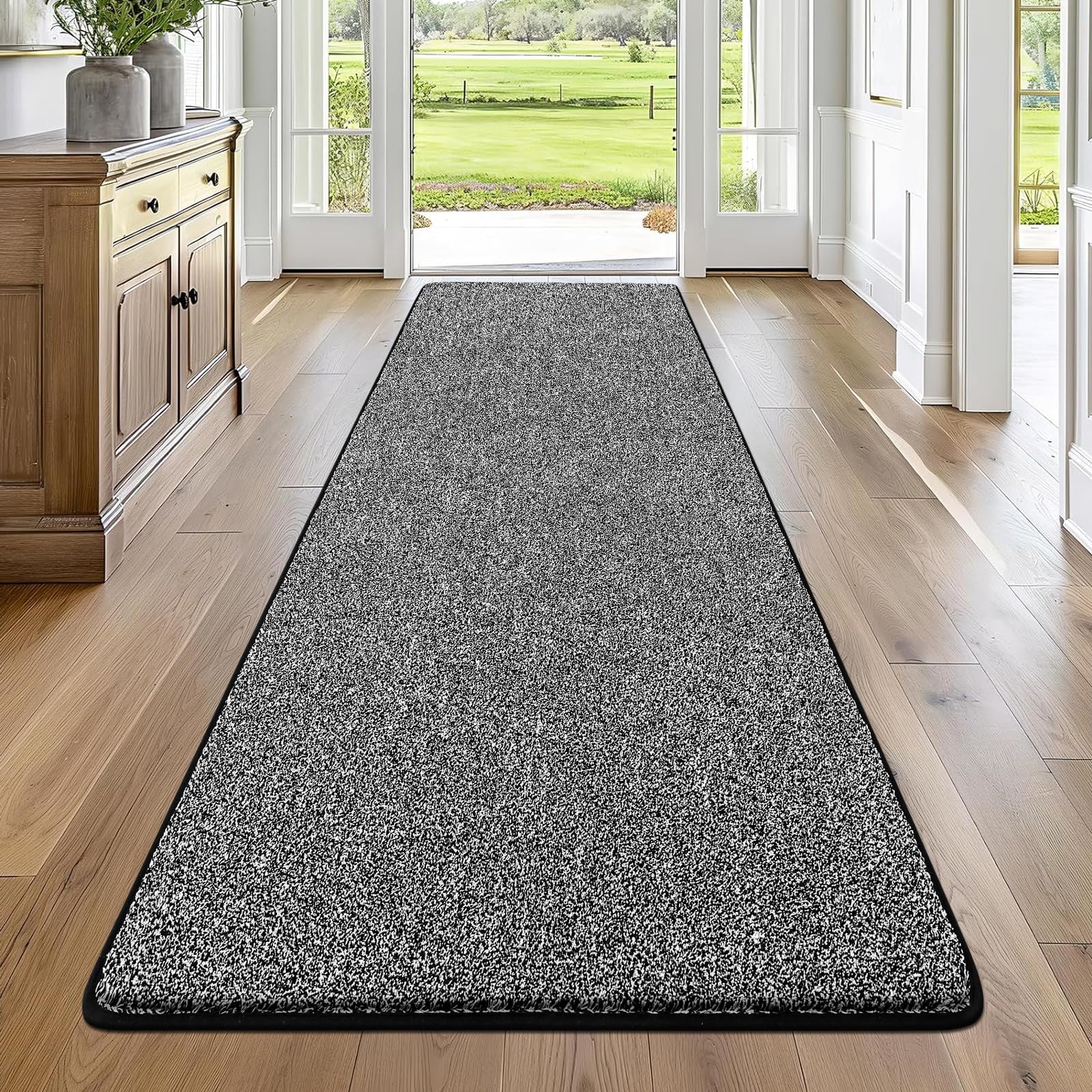 Alfombra de pasillo de 60 x 180 cm evita resbalones con base lavable