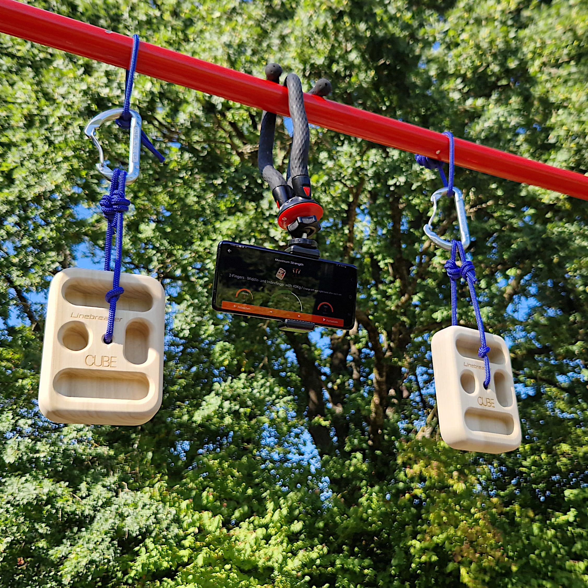 target10a Linebreaker Cube - Griffkrafttraining fürs Klettertraining | Mobiles Hangboard | Ideal zum Aufwärmen & für unterwegs | Trainingstool mit App