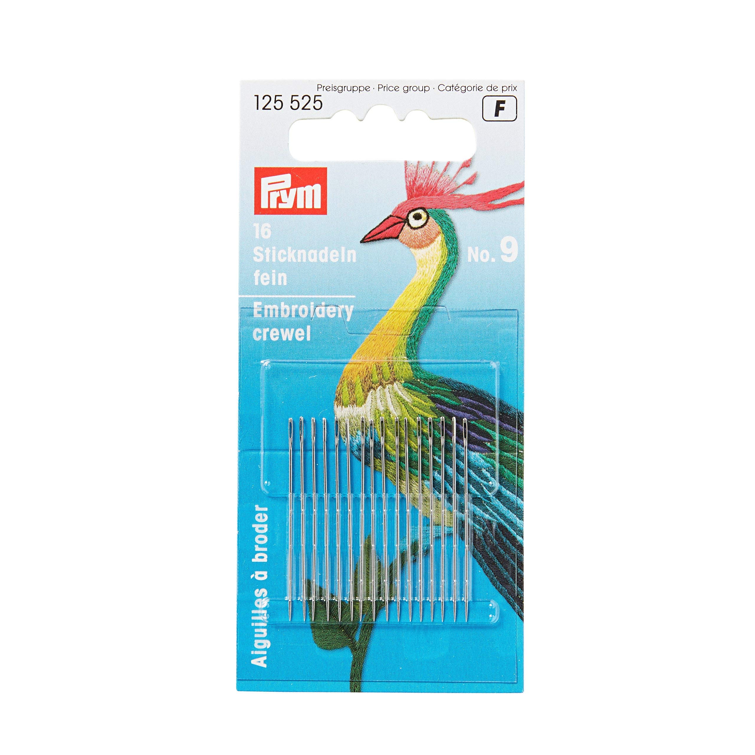 Prym Fine Embroidery Needles HT 9 si-col 0.60x35mm, Gold, PRYM_125525-1