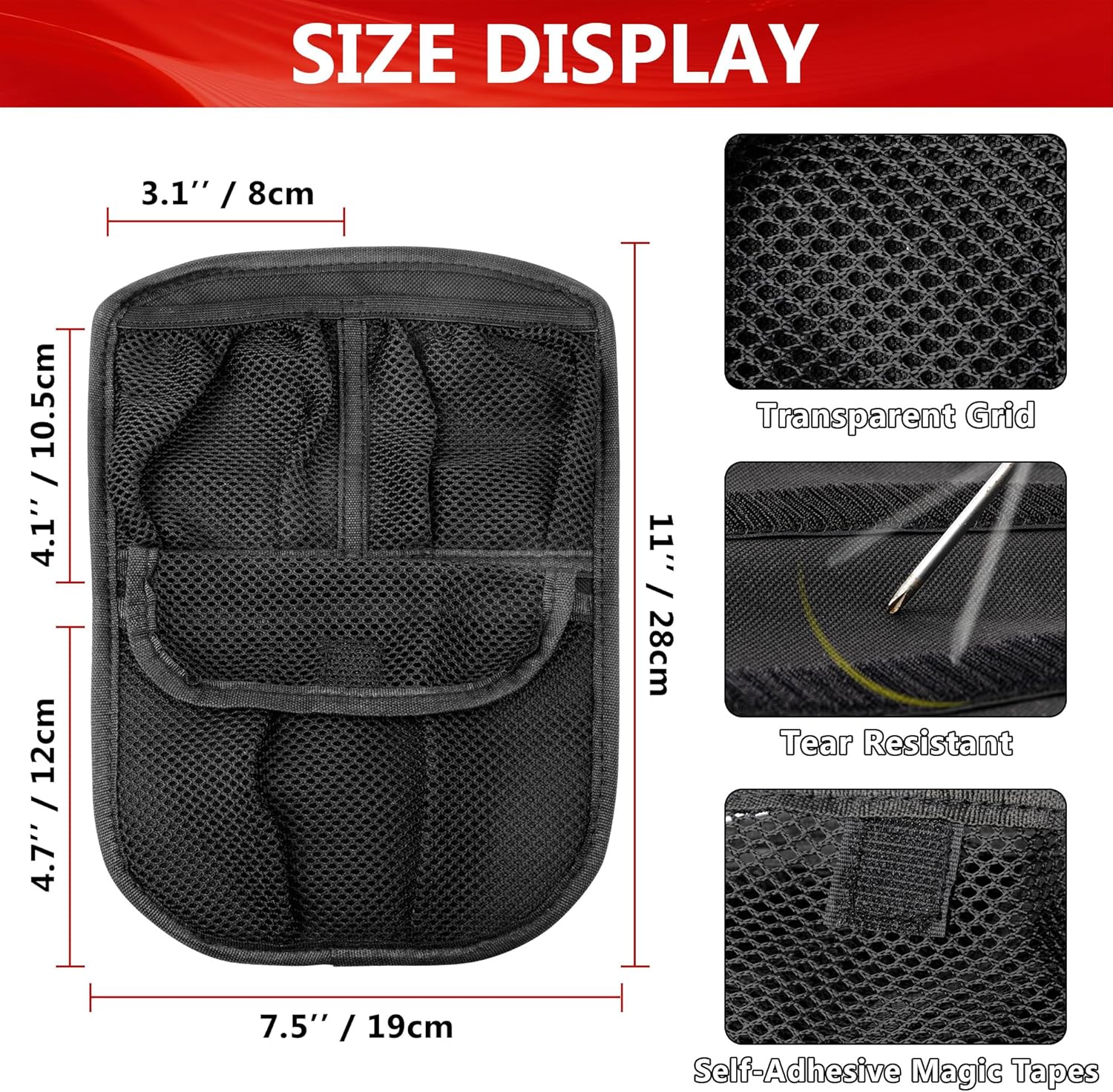 Aluminum Bar End Caps Handlebar End Weights Bundles with 3 Mesh Pockets Front Trunk Lid Organizer For Can Am Ryker 600 900 Sport Rally Edition 2019+ Accessories