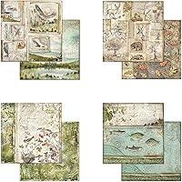 Vista 3 de STAMPERIA INTERNATIONAL, KFT PAPEL PAD 8X8 10PK FOREST, 20.3 x 20.3 (8" x 8"), multicolor