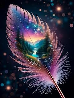 Benjenes Diamond Art Kits for Adults, Landscape Diamond Painting Kits for Adults, 5D DIY Round Drill Gem Art Paint with Diamonds Dots Crafts Kits for Home Decor Gift 12x16inch(Feather World)