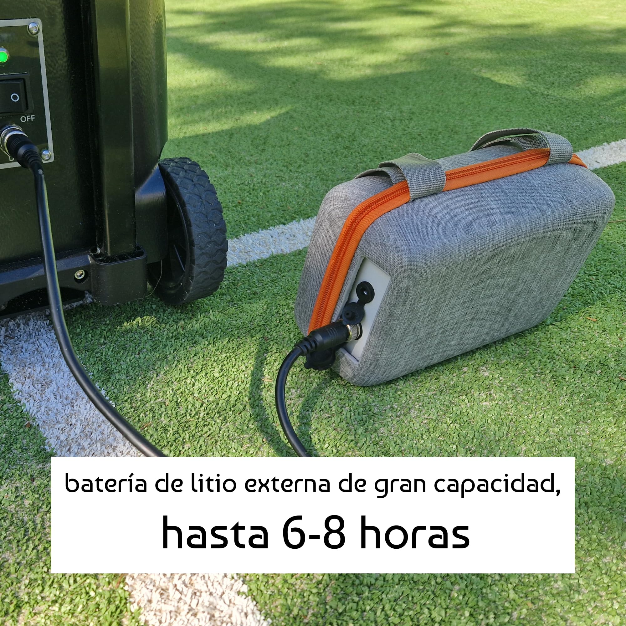 Máquina Lanza Pelotas Pádel Tenis Portátil, Batería 8 Horas, Control App y Remoto, 1500 Golpes