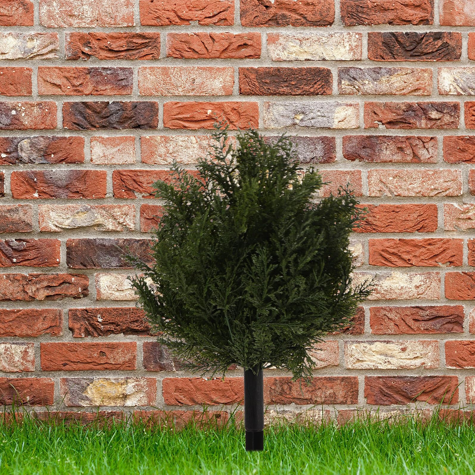 Alipis Albero di Cipresso Finto Rami Sempreverdi Artificiali per Giardino Decorazioni da Esterno Cipressi Finti per Vialetto Veranda Patio senza Manutenzione