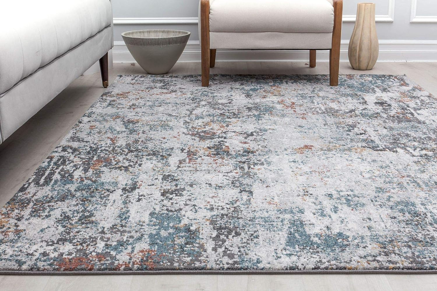 Rugs America Bentley BN20C Autumn Leaves Abstract Vintage 2x4 Area Rug, 2'6" x 4'