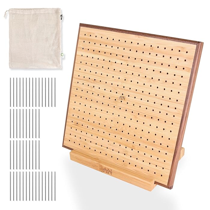 Buy Aristea Nova Crochet Board with Stand Wood for Knitting, Granny